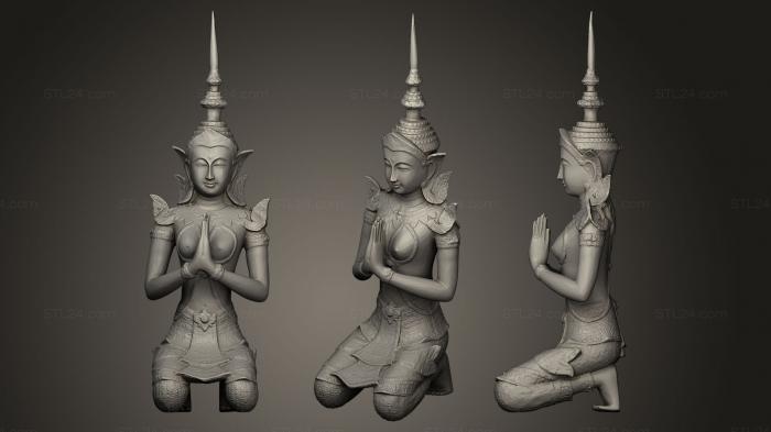 Buddha figurines (Female Theppanom, STKBD_0027) 3D models for cnc